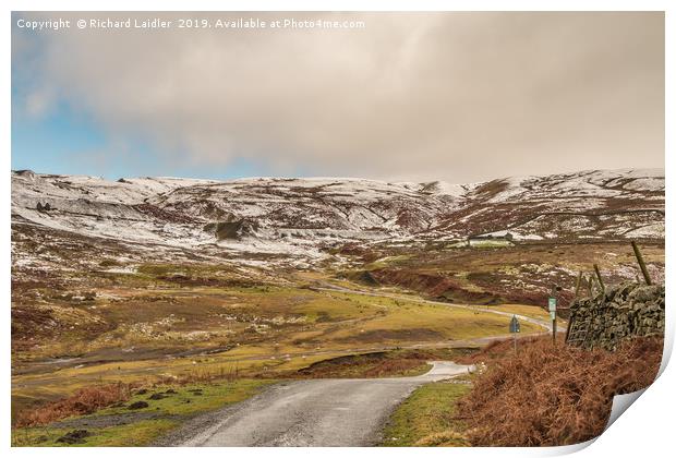 Coldberry Mine Remains, Teesdale, in Winter Print by Richard Laidler