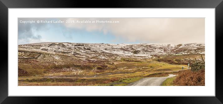 Coldberry Mine Panorama, Teesdale, in Winter Framed Mounted Print by Richard Laidler