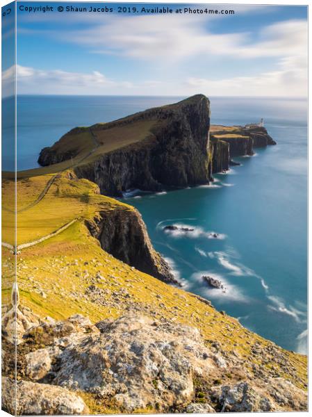 Neist Point Isle of Skye  Canvas Print by Shaun Jacobs