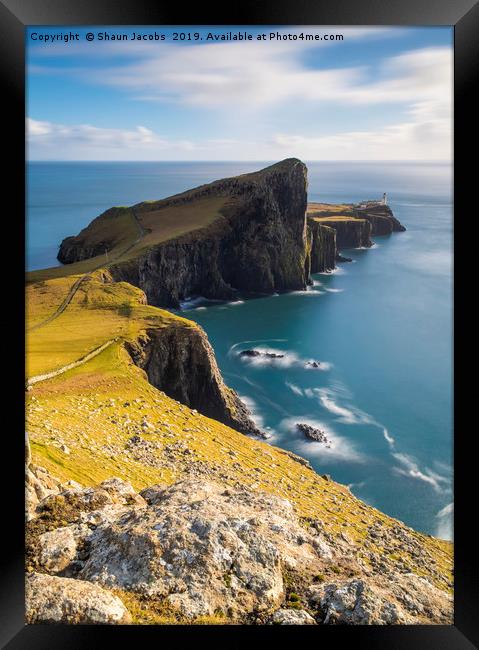 Neist Point Isle of Skye  Framed Print by Shaun Jacobs
