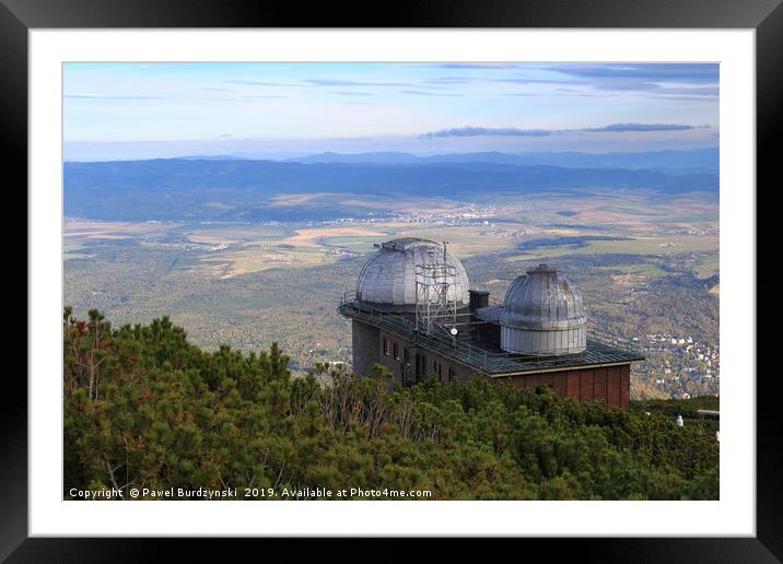 Mountain observatory Framed Mounted Print by Pawel Burdzynski
