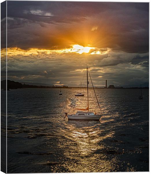 Sunset on the Forth Canvas Print by Alan Sinclair