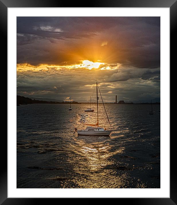 Sunset on the Forth Framed Mounted Print by Alan Sinclair