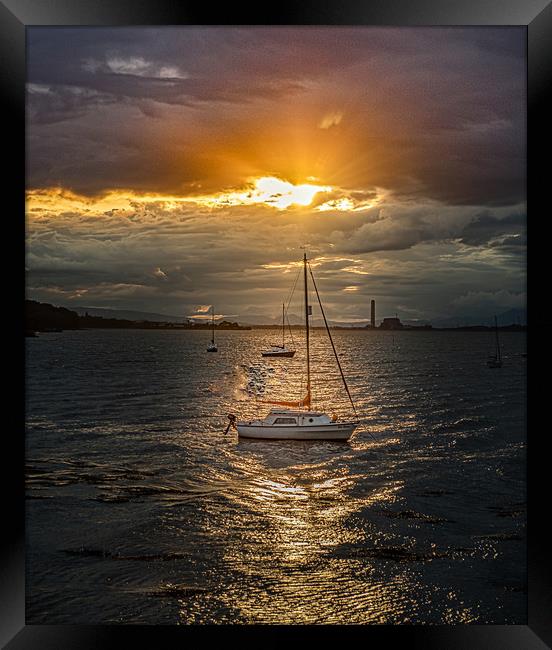 Sunset on the Forth Framed Print by Alan Sinclair
