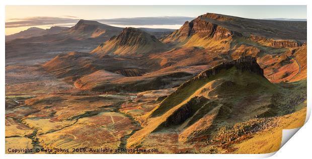 The Quiraing at sunrise Print by Pete Johns
