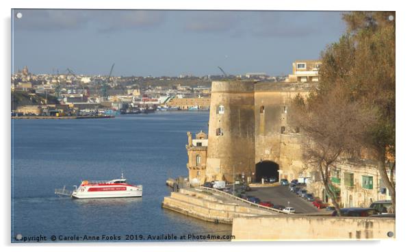 Grand Harbour, Valletta, Malta Acrylic by Carole-Anne Fooks