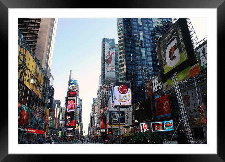 Times Square, New York Framed Mounted Print by David Gardener
