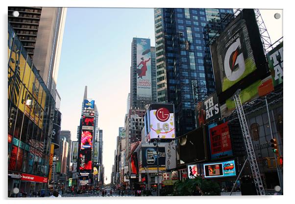 Times Square, New York Acrylic by David Gardener