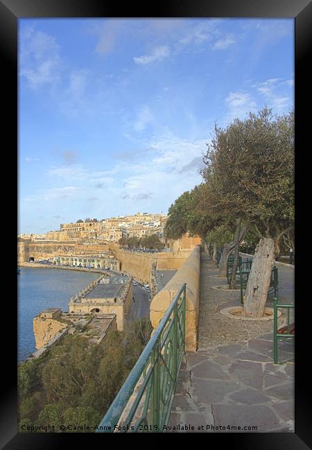 Grand Harbour, Valletta, Malta  Framed Print by Carole-Anne Fooks