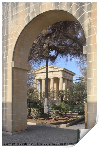 Lower Barrakka Gardens, Valletta, Malta Print by Carole-Anne Fooks