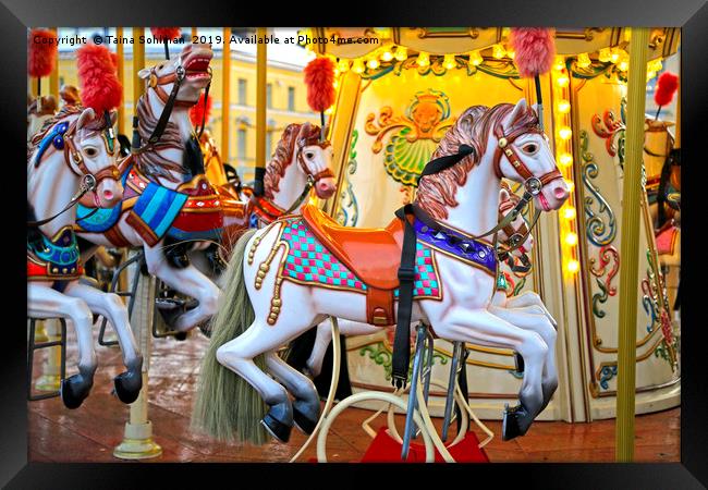 Colourful Carousel Horses 3 Framed Print by Taina Sohlman
