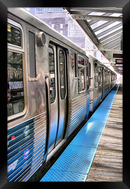 El Train Chicago Framed Print by Karen Martin