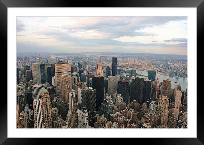 New York Skyline Framed Mounted Print by David Gardener