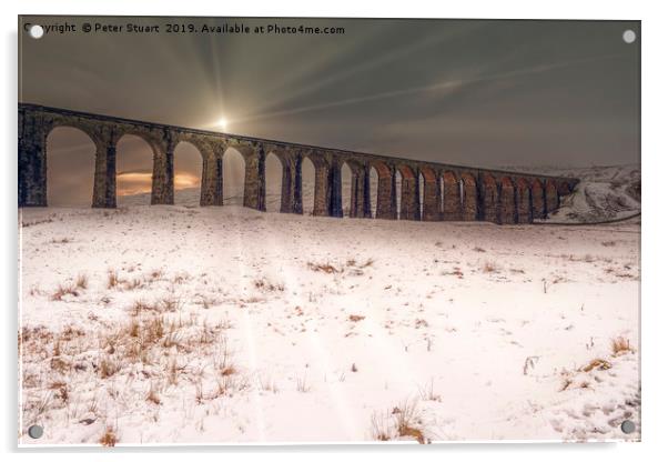 Ribblehead Viaduct Acrylic by Peter Stuart