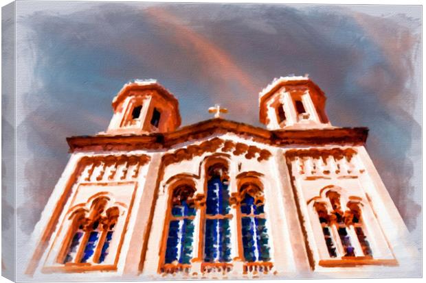 Ancient Church in Old Dubrovnik Canvas Print by Darryl Brooks