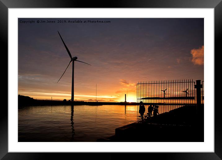 Silhouettes at Sunrise Framed Mounted Print by Jim Jones
