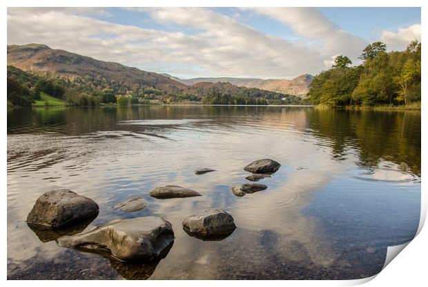 Rydal Water and Loughrigg Terrace Print by Ian Homewood