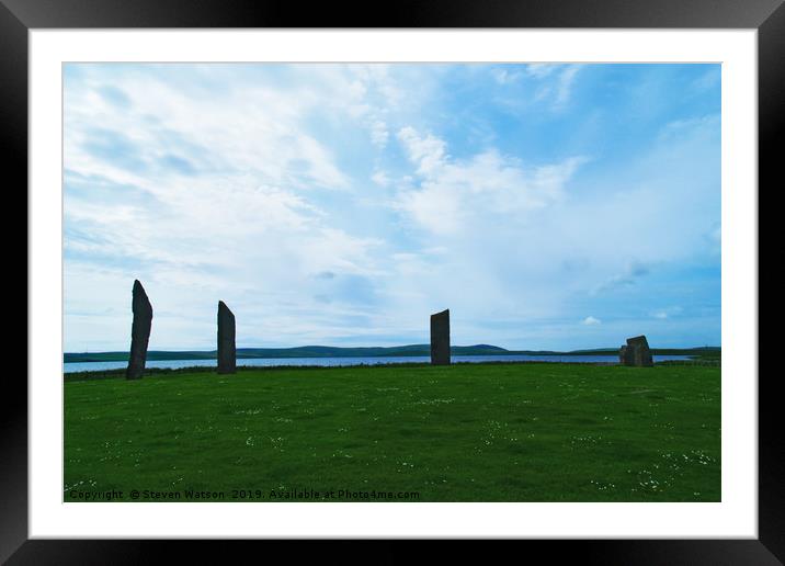 The Stones of Stenness Framed Mounted Print by Steven Watson