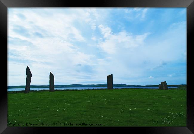The Stones of Stenness Framed Print by Steven Watson