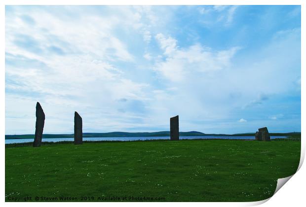 The Stones of Stenness Print by Steven Watson