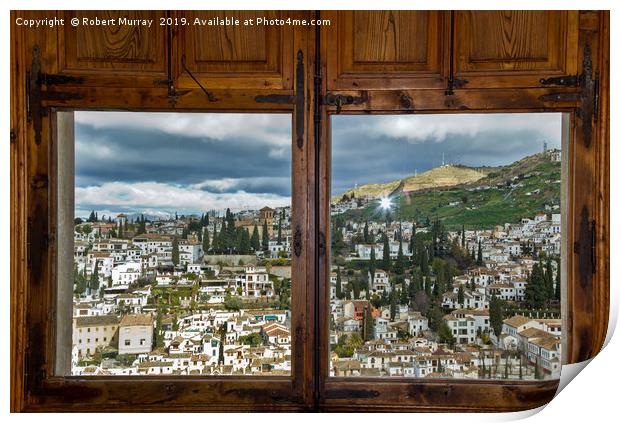 Window on Granada, Spain. Print by Robert Murray