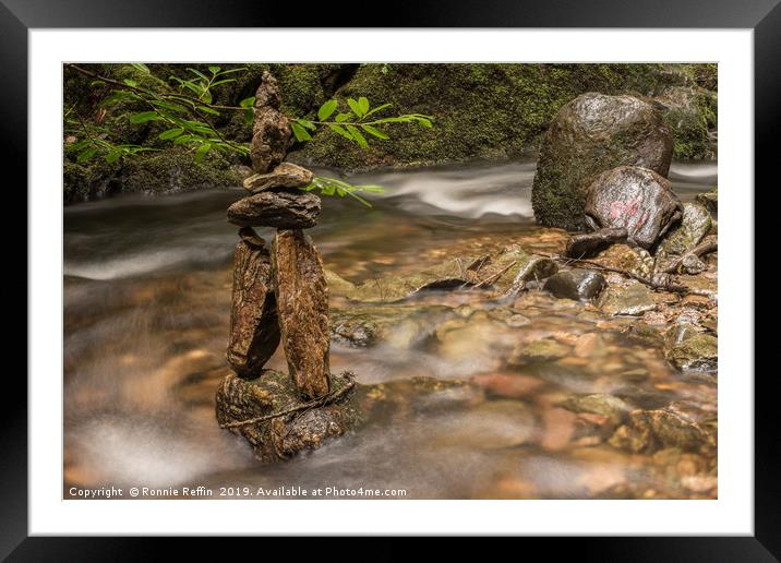 Tower Stone Stack Framed Mounted Print by Ronnie Reffin