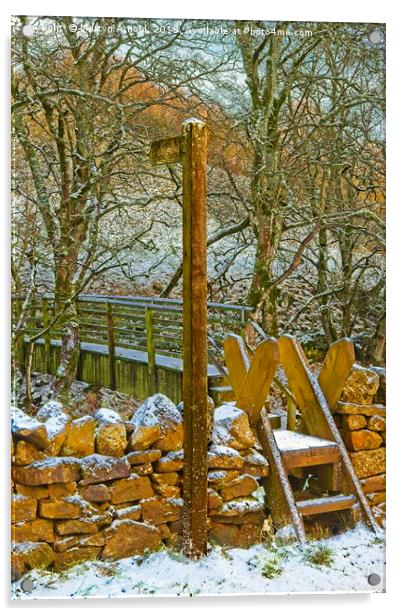 Weardale Way Winter, North Pennines AONB Acrylic by Martyn Arnold