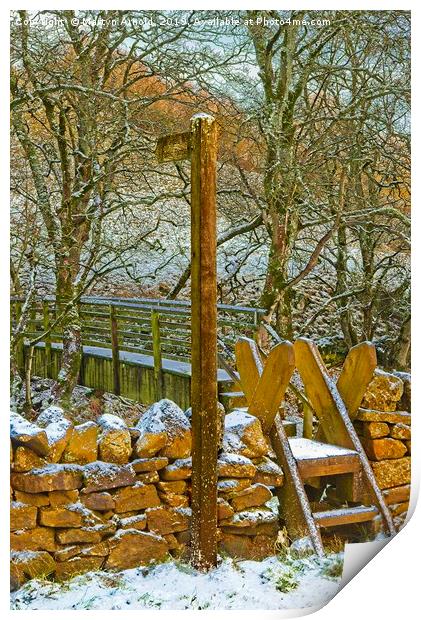 Weardale Way Winter, North Pennines AONB Print by Martyn Arnold