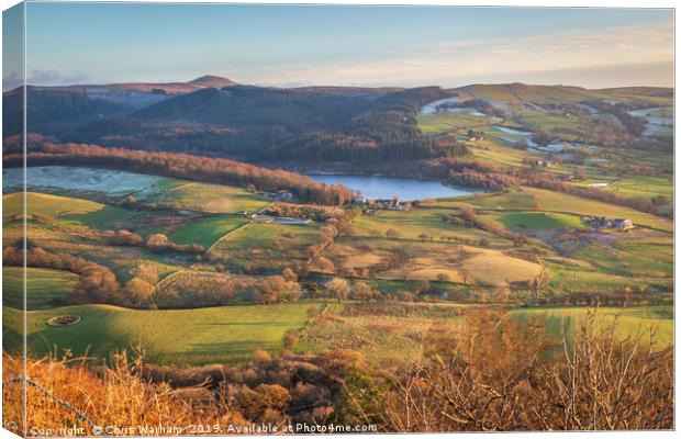 Teggs Nose and Shutlingsloe view Canvas Print by Chris Warham
