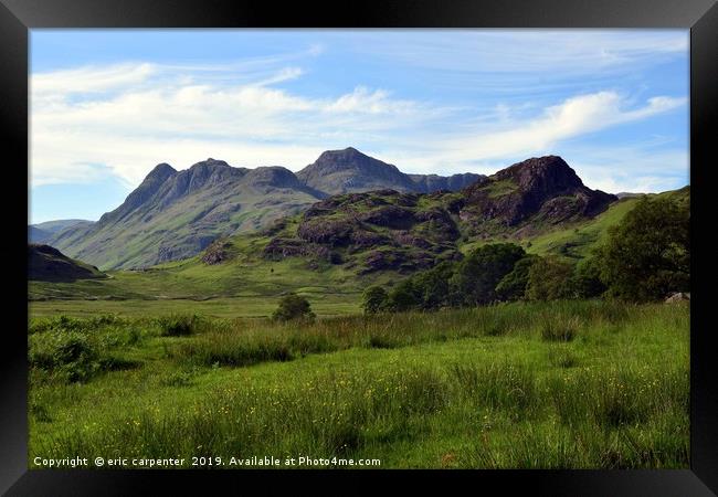 Langdale view Framed Print by eric carpenter