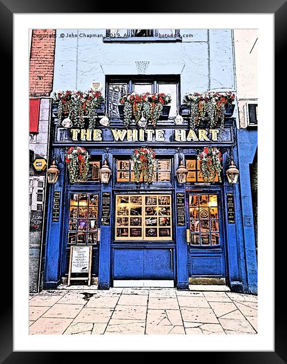 The White Hart Pub, Whitechapel, London Framed Mounted Print by John Chapman