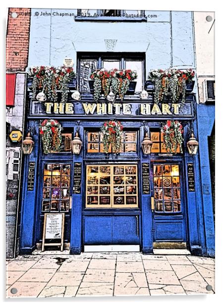 The White Hart Pub, Whitechapel, London Acrylic by John Chapman