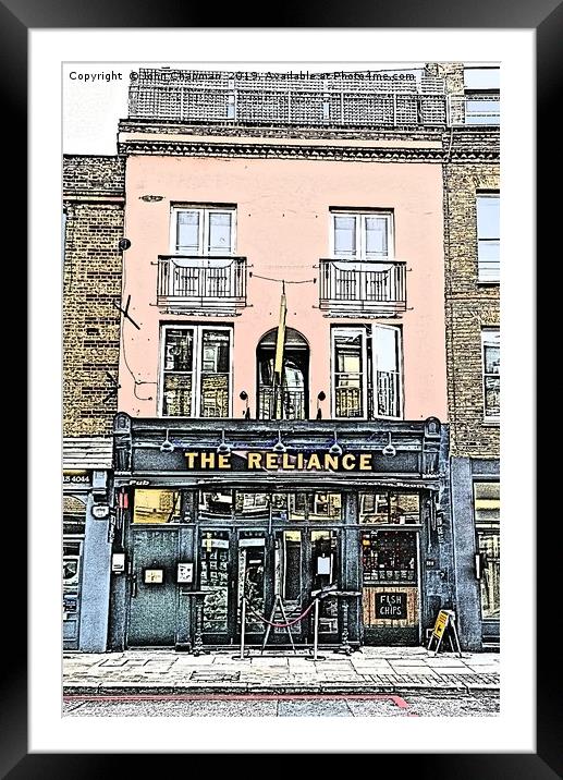 The Reliance Public House, Old Street, London Framed Mounted Print by John Chapman