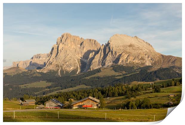 Sunset @ Alpe di Siusi Print by Thomas Schaeffer