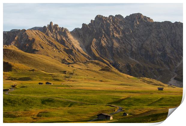 Sunset @ Alpe di Siusi Print by Thomas Schaeffer