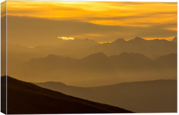 Sunset @ Alpe di Siusi Canvas Print by Thomas Schaeffer