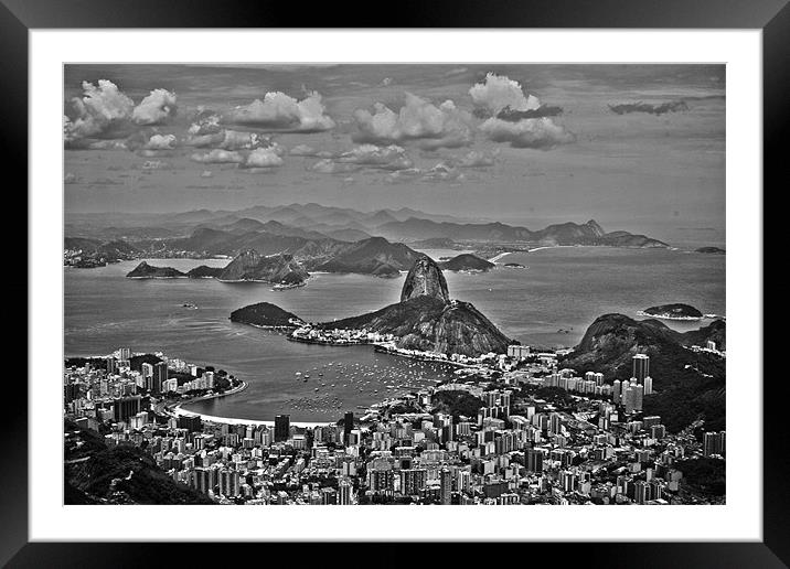 Rio View Framed Mounted Print by Neil Gavin