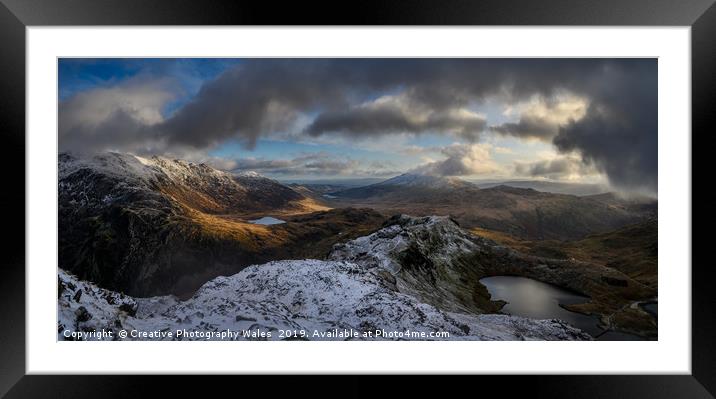 Crib Goch view, Snowdonia Framed Mounted Print by Creative Photography Wales
