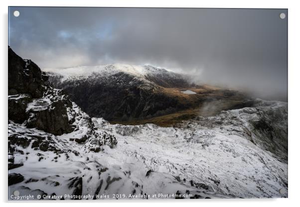Crib Goch view, Snowdonia Acrylic by Creative Photography Wales