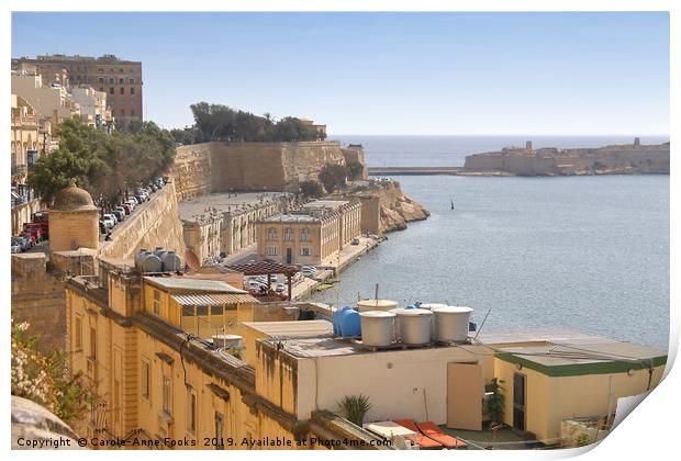 The Grand Harbour, Valletta, Malta  Print by Carole-Anne Fooks