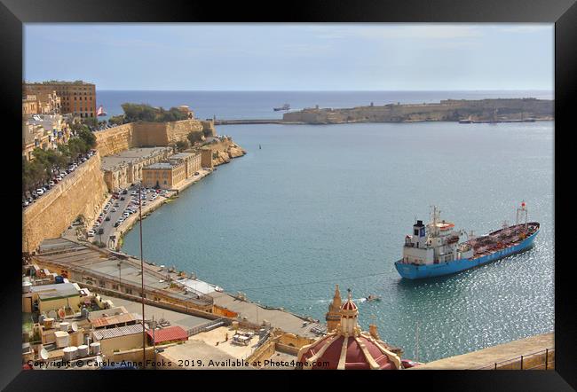 The Grand Harbour, Valletta, Malta  Framed Print by Carole-Anne Fooks