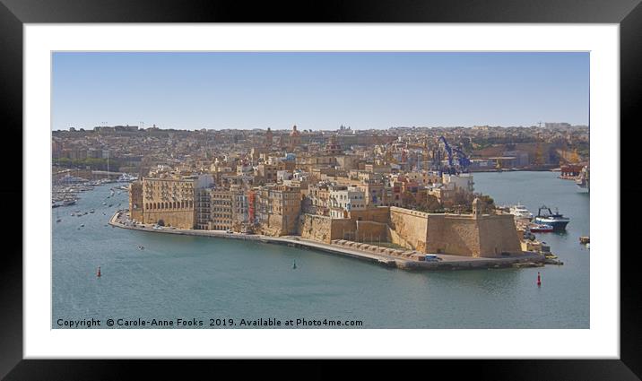 Valletta, Malta. Framed Mounted Print by Carole-Anne Fooks
