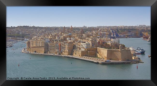Valletta, Malta. Framed Print by Carole-Anne Fooks