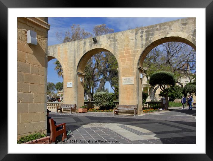 Upper Barrakka Gardens, Valletta, Malta.  Framed Mounted Print by Carole-Anne Fooks