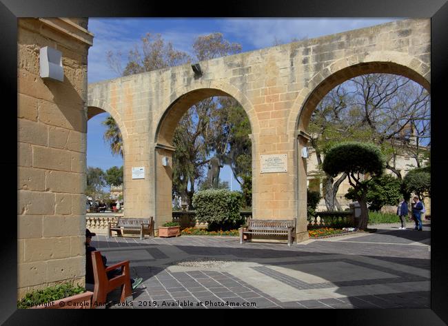 Upper Barrakka Gardens, Valletta, Malta.  Framed Print by Carole-Anne Fooks