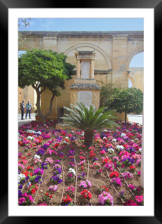 Upper Barrakka Gardens, Valletta, Malta. Framed Mounted Print by Carole-Anne Fooks