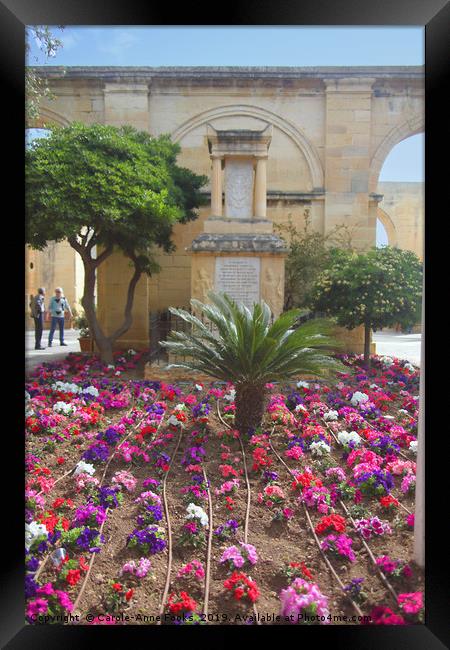 Upper Barrakka Gardens, Valletta, Malta. Framed Print by Carole-Anne Fooks