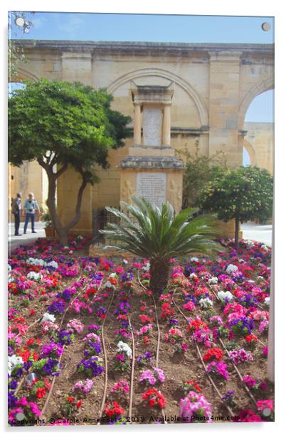 Upper Barrakka Gardens, Valletta, Malta. Acrylic by Carole-Anne Fooks