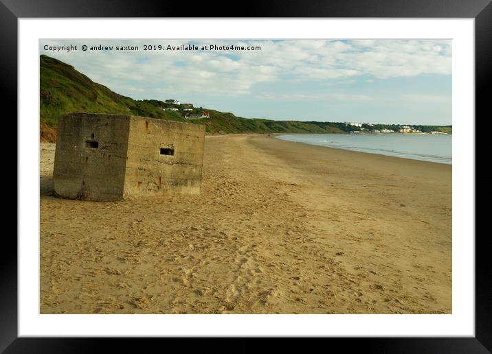 BUNKER OF FILEY Framed Mounted Print by andrew saxton