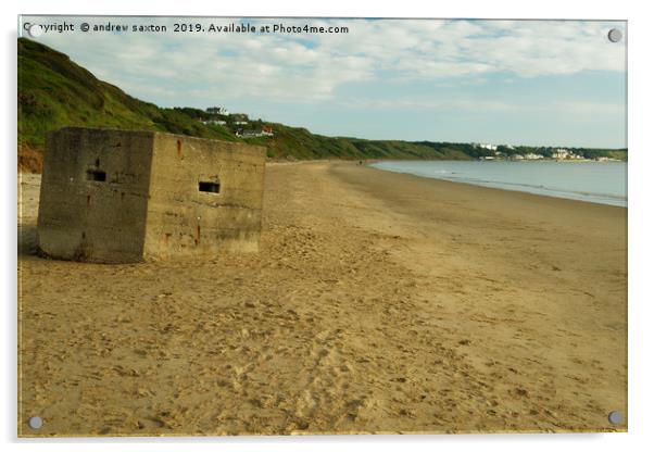 BUNKER OF FILEY Acrylic by andrew saxton